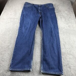 VTG Levis Regular Straight Leg Jeans Mens 42x32  Blue Dark Wash 100% Cotton